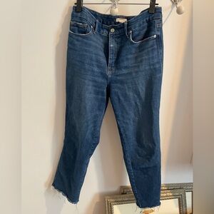 Good American ankle cropped good legs straight jeans